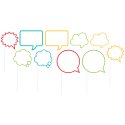 Speech Bubbles Photo Booth Props (Set of 10)