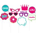 Girls Photo Booth Props (Set of 10)