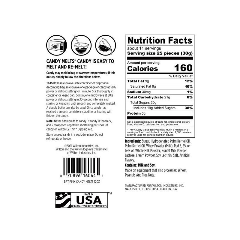 Wilton Candy Melts - Bright Pink 340G | Candy Melts Party Supplies