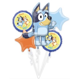 Bluey Foil Balloon Bouquet (5 Piece) | Bluey Party Supplies