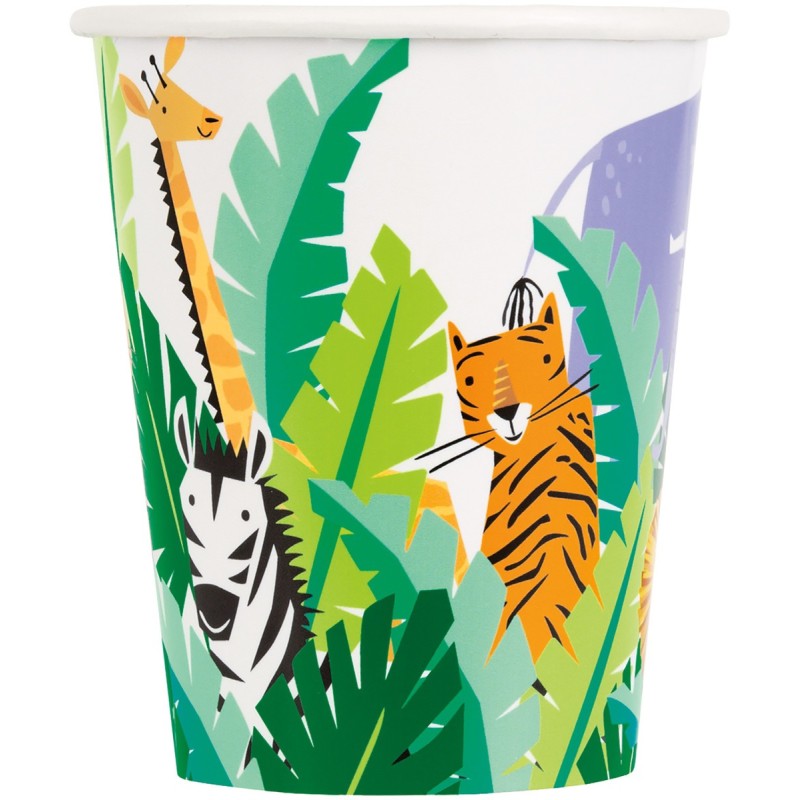 Animal Jungle Paper Cups (Pack of 8)