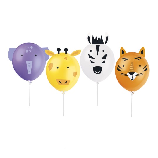 Jungle Safari Make Your Animal Balloons Kit (Set of 4)