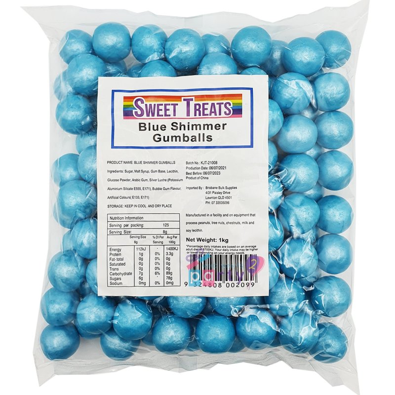 Blue Shimmer Gumballs (1kg)
