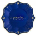 Ramadan Mubarak Navy Dessert Paper Plates (Pack of 8)
