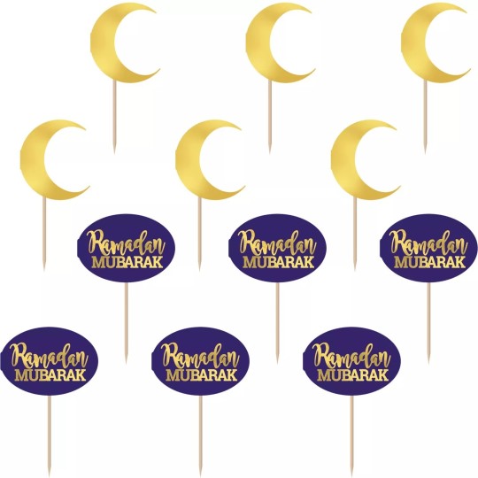 Ramadan Mubarak Cupcake Picks (Pack of 24)