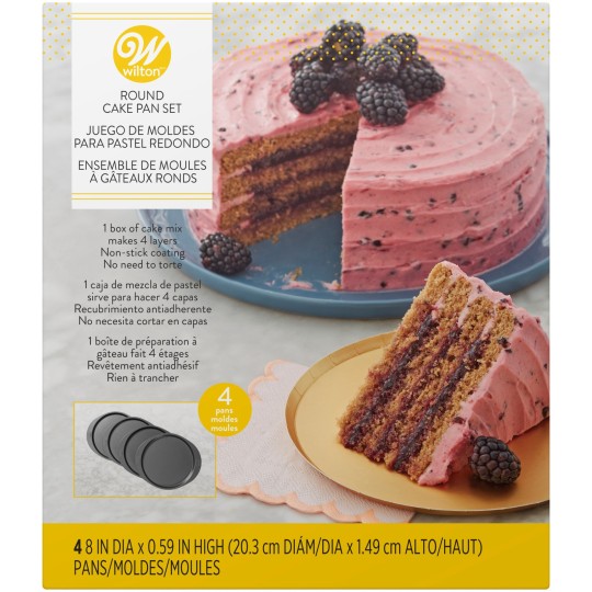 Wilton Round 4 Layer 8" Cake Pan Set