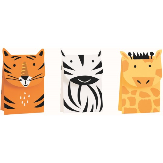Animal Safari Treat Bags (Pack of 3)