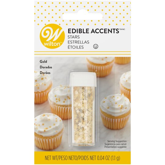 Wilton Gold Stars Edible Accents | Wilton Party Supplies