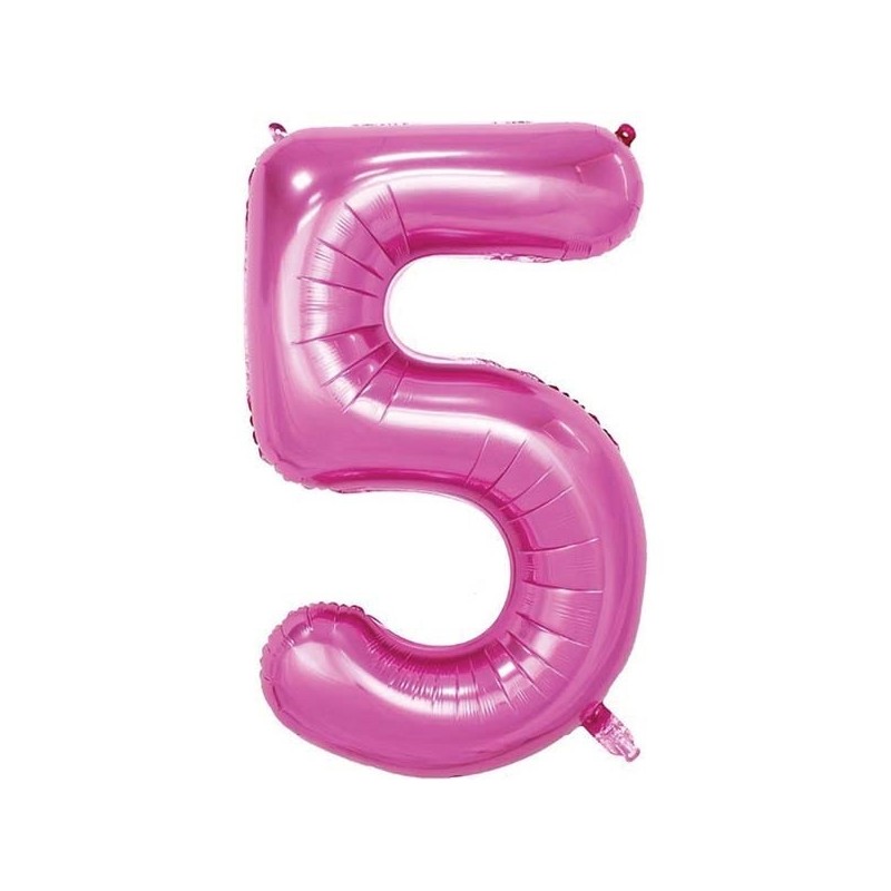 Pink Number 5 Balloon 86cm