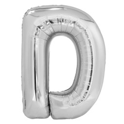 86cm Silver Letter D Balloon