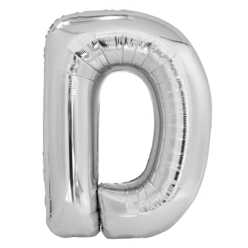 86cm Silver Letter D Balloon