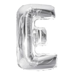 86cm Silver Letter E Balloon