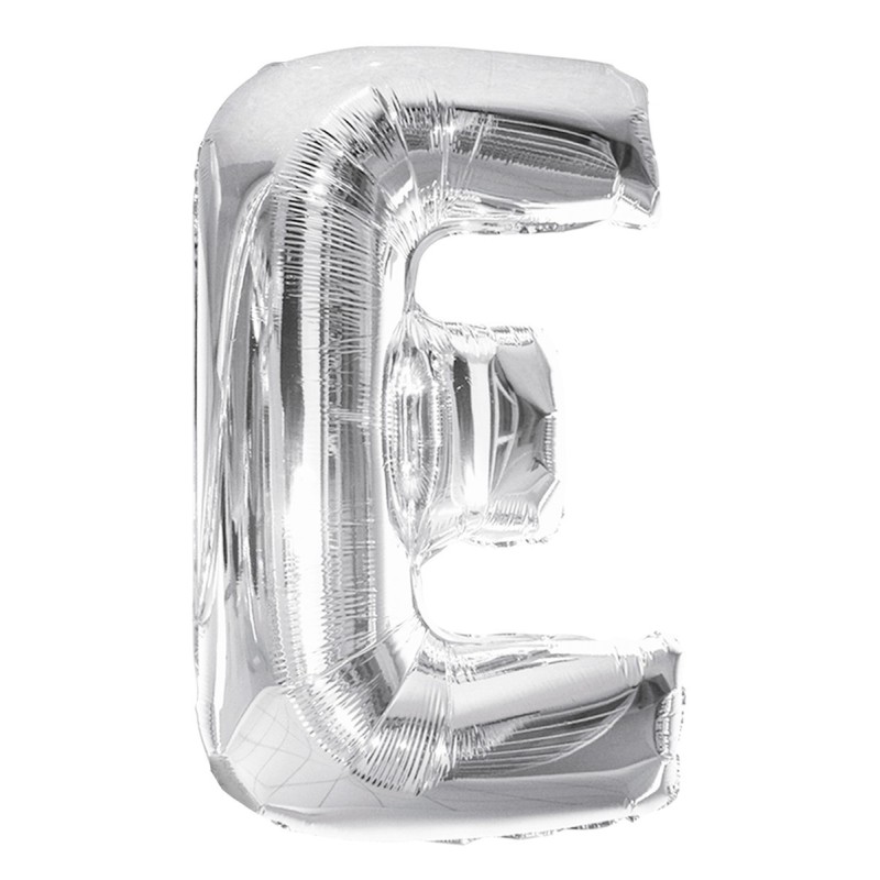 86cm Silver Letter E Balloon