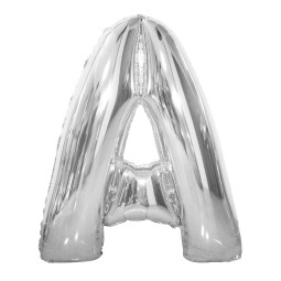 Inflated 86cm Silver Letter Balloon (A) For Sydney Click & Collect Customers Only