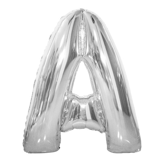 Inflated 86cm Silver Letter Balloon (A) For Sydney Click & Collect Customers Only