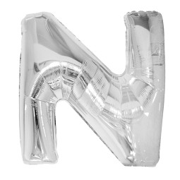 86cm Silver Letter N Balloon