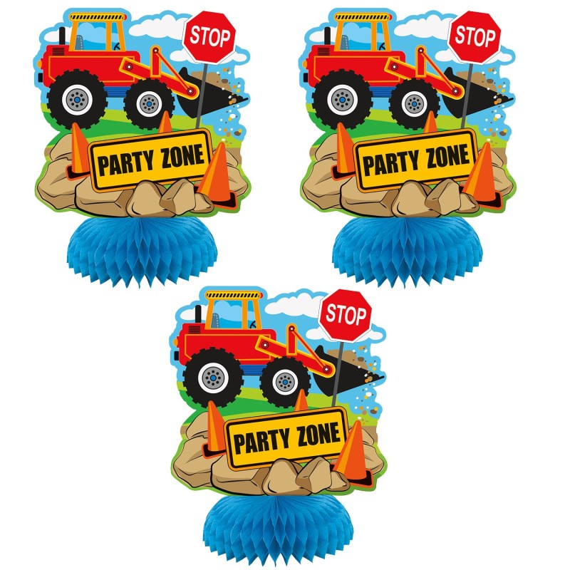 Construction Party Honeycomb Centerpieces (Set of 3)
