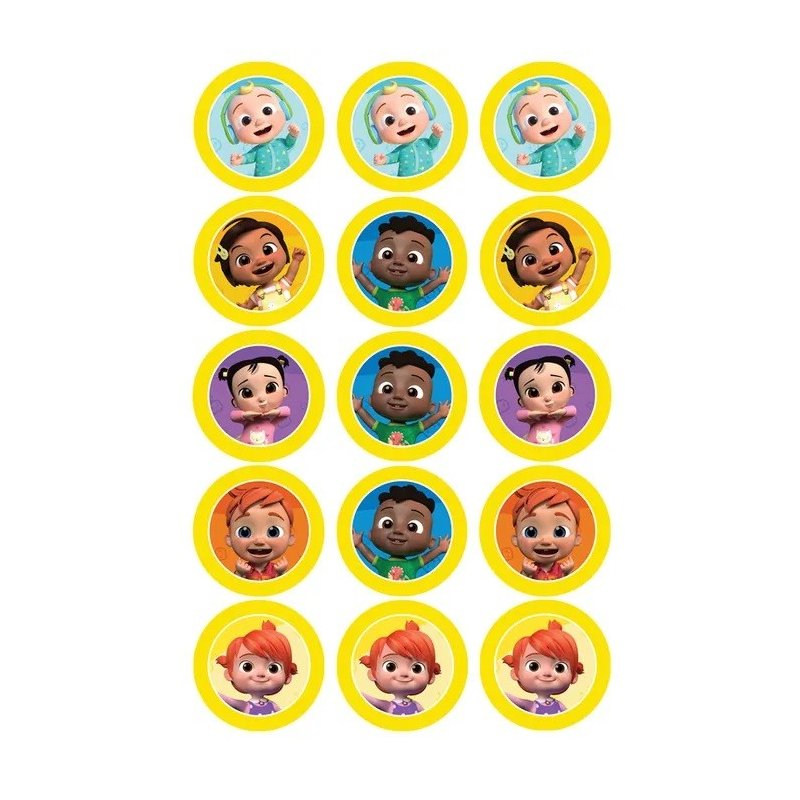 CoComelon Cupcake Icing Decorations (Pack of 15)