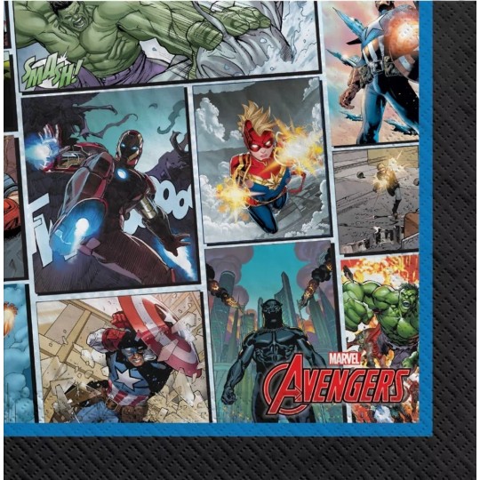 Marvel Avengers Small Napkins (Pack of 16) - Avengers Party Supplies