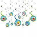 Baby Shark Swirl Decorations (Pack of 12)