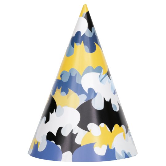 Batman Party Cone Hats (Pack of 8)