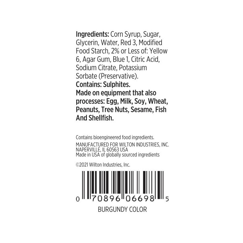 Wilton Burgundy Icing Colour 1oz