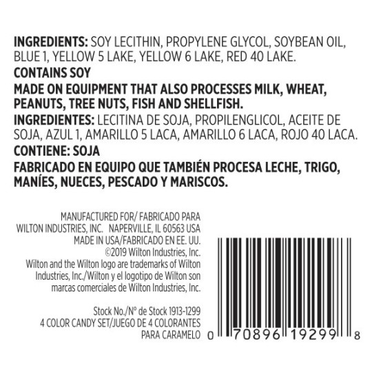 Wilton Primary Candy Colours (Set of 4)