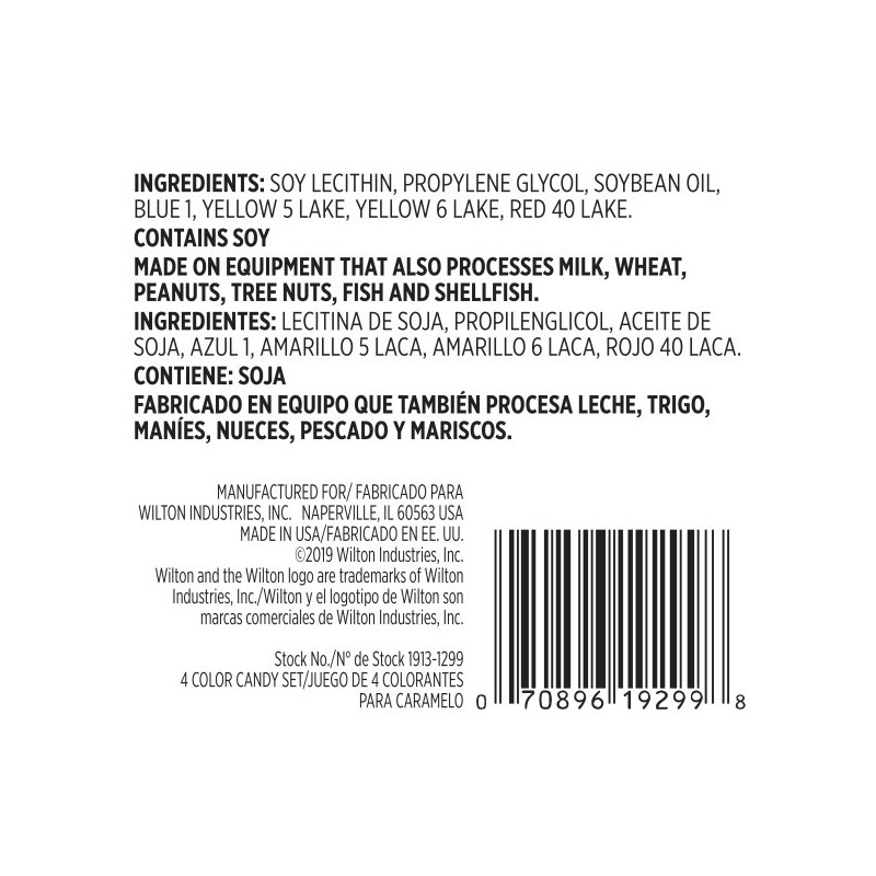 Wilton Primary Candy Colours (Set of 4)