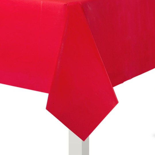 Red Plastic Tablecover