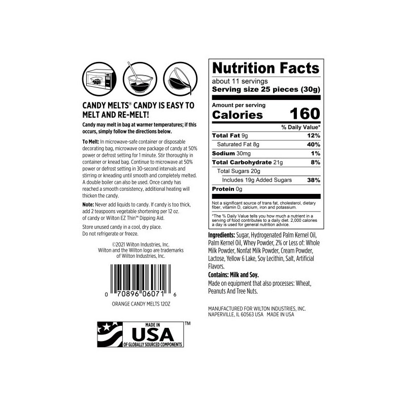 Wilton Orange Candy Melts