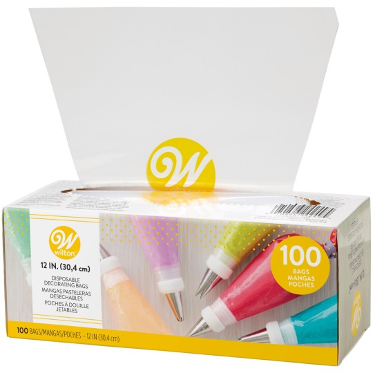 Wilton Disposable Piping Bags 12-Inch (Pack of 100)