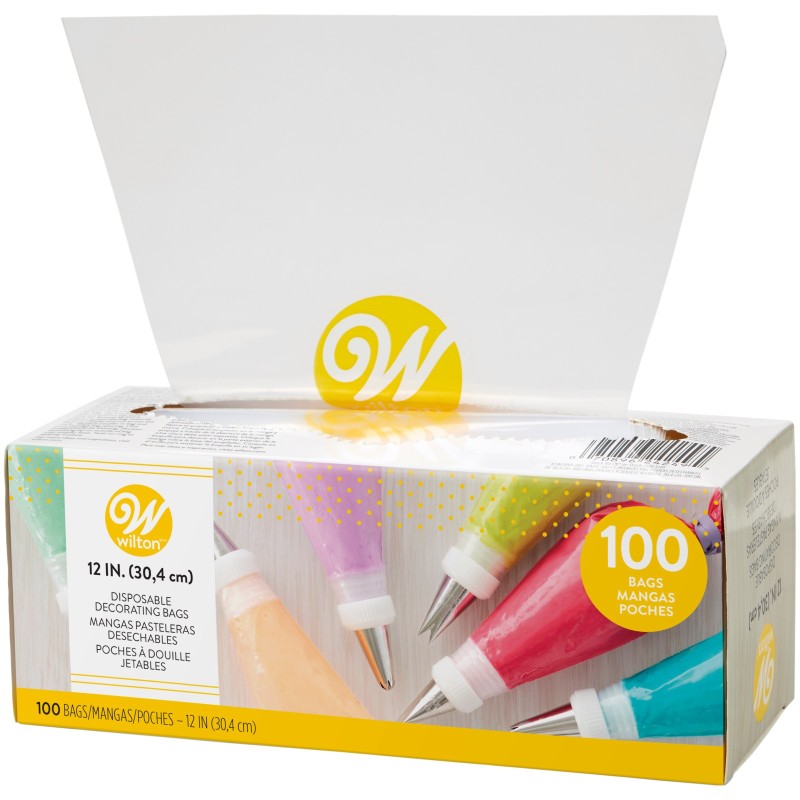 Wilton Disposable Piping Bags 12-Inch (Pack of 100)