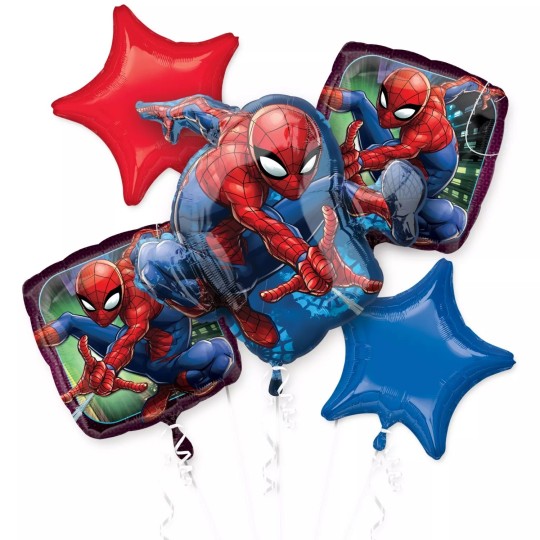 Spiderman Balloon Bouquet (5 Piece)