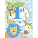 Blue Jungle Safari 1st Birthday Party Bags (Pack of 8)