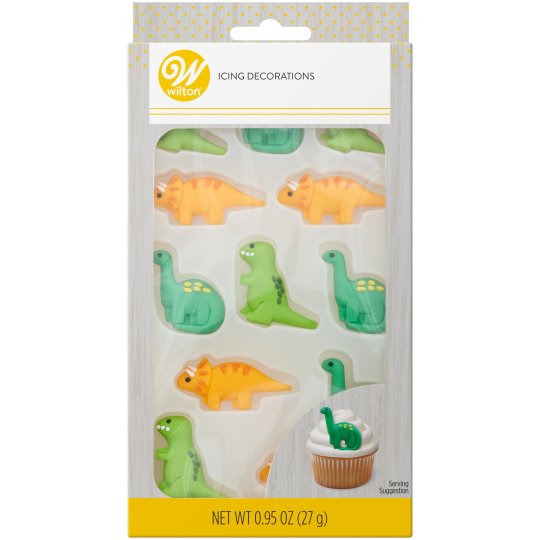 Wilton Dinosaur Icing Decorations (Set of 12)