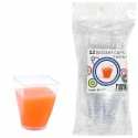 Mini Plastic Round Base Square Dessert Cups (Pack of 12)
