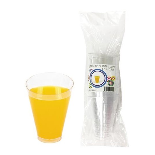 Plastic Round Slanted Dessert Cups (Pack of 12)