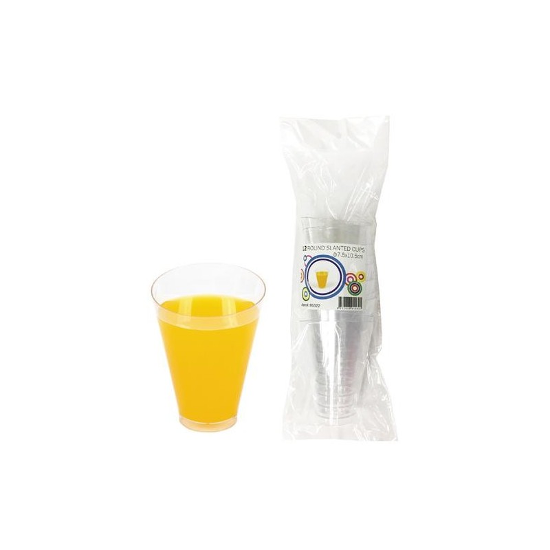 Plastic Round Slanted Dessert Cups (Pack of 12)