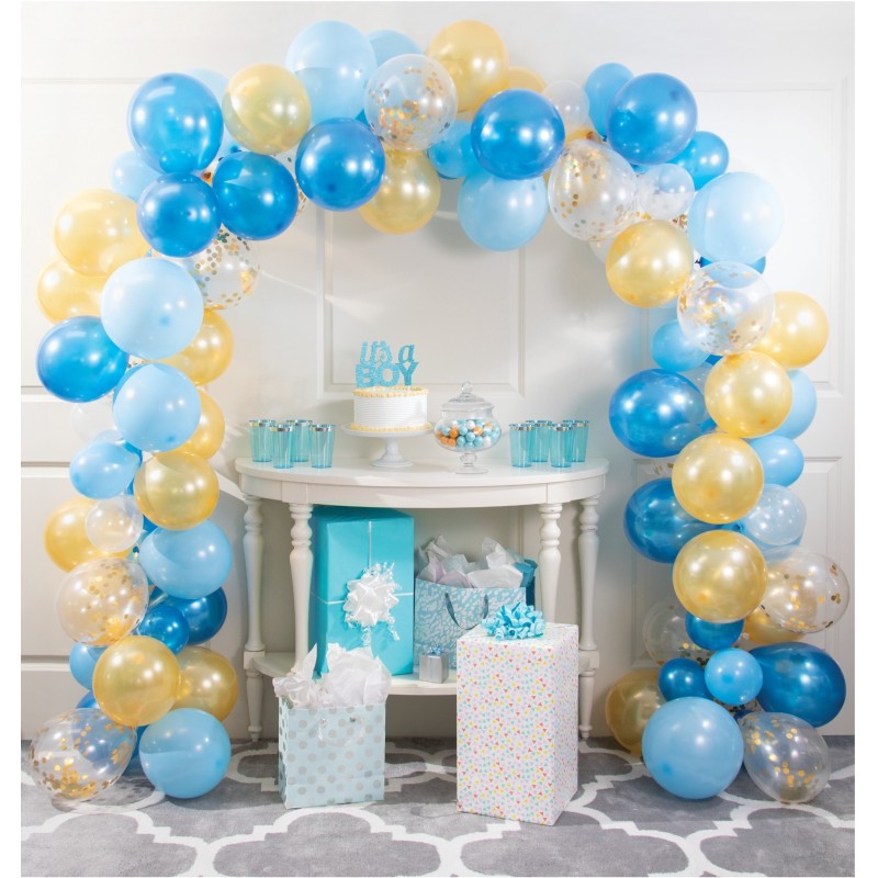 Blue & Gold Balloon Garland Kit (112 Pieces)