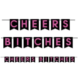 Glitter Cheers Bitches Banner