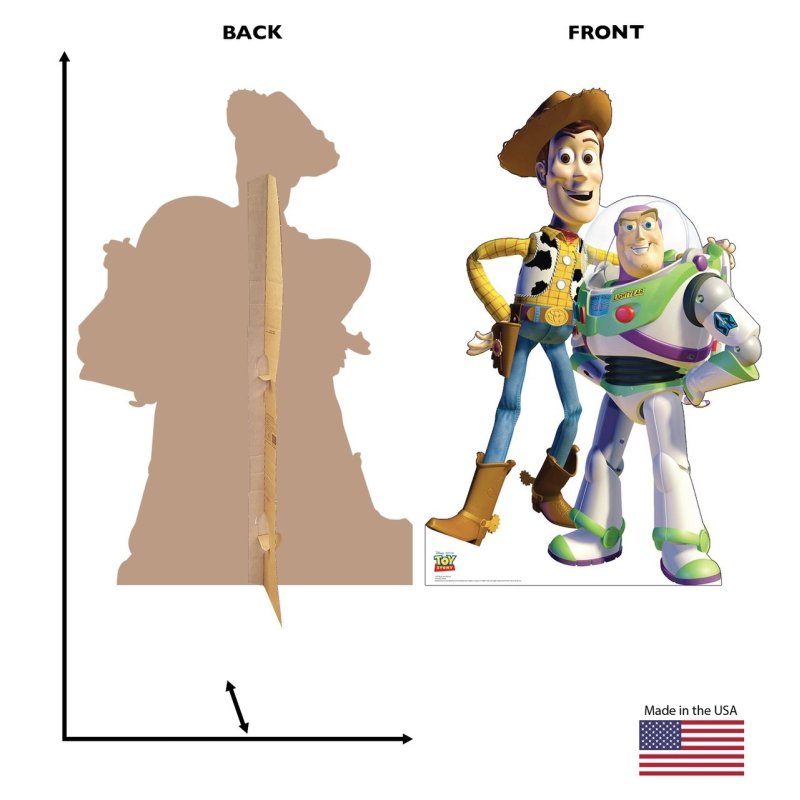 Lifesize Toy Story Buzz Lightyear & Woody Cardboard Cutout | Toy Story Party Supplies