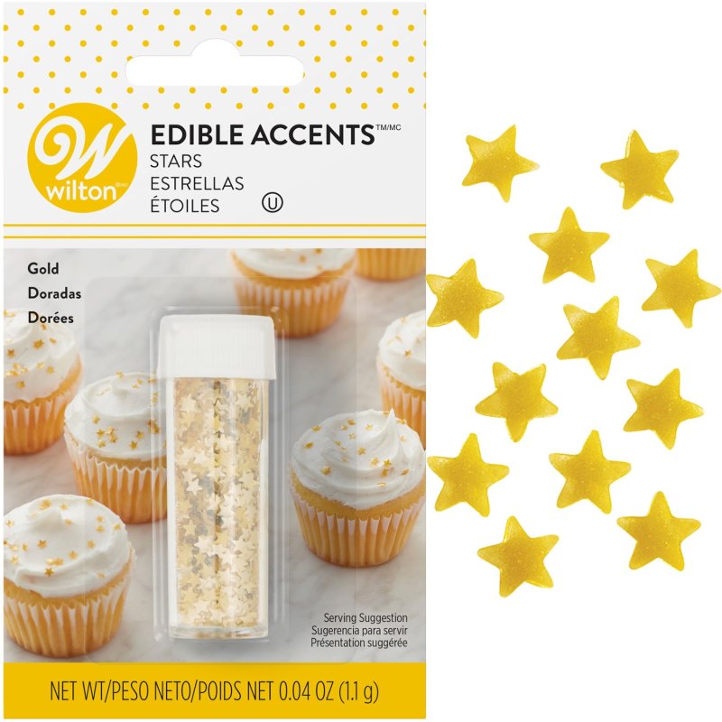 Wilton Edible Glitter Gold Stars