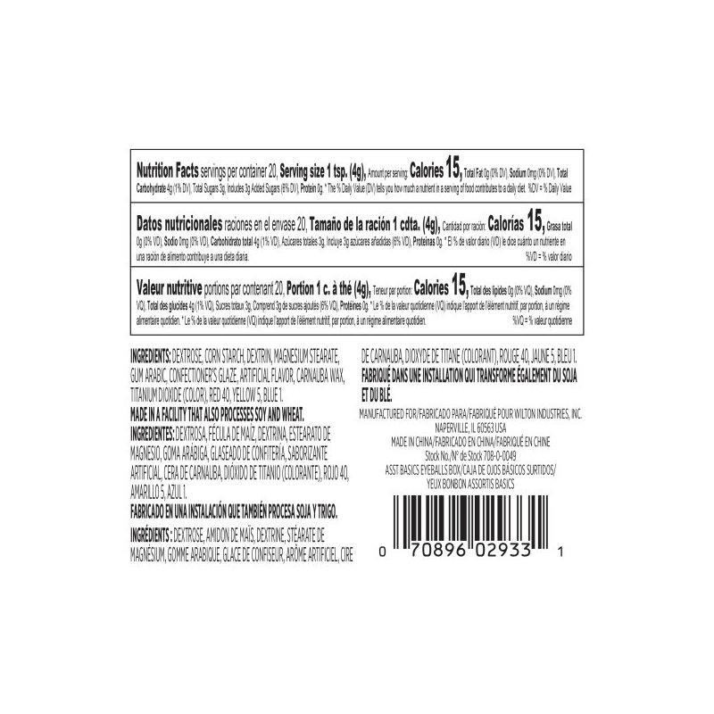 Wilton Candy Eyeballs Icing Decorations