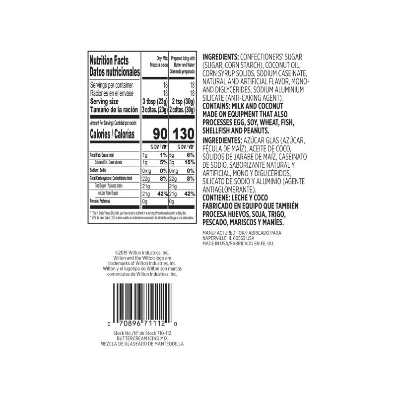 Wilton Buttercream Icing Mix 396g