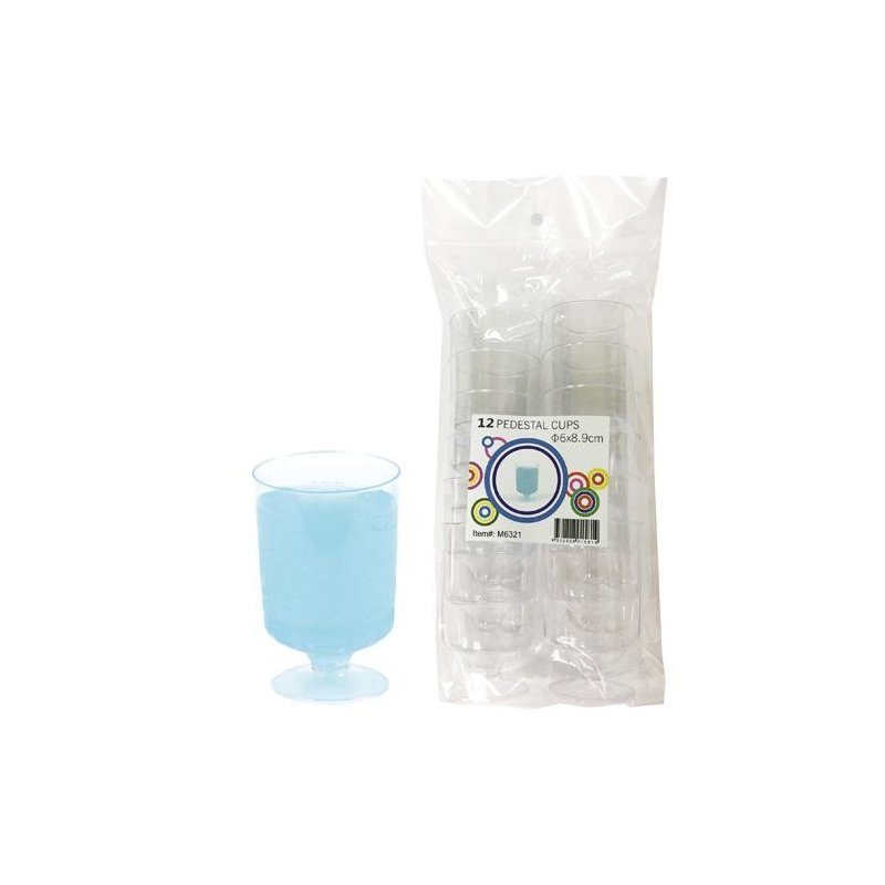 Mini Plastic Pedestal Dessert Cups (Pack of 12)