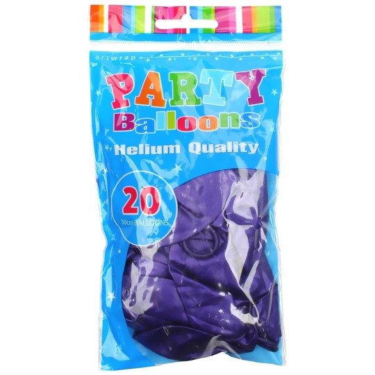 30cm Purple Pearl Balloons (Pack of 20)