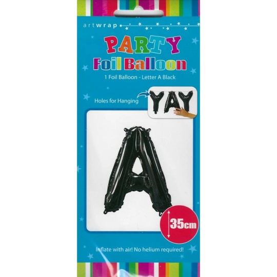 Black Letter A Balloon 35cm