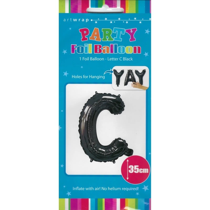 Black Letter C Balloon 35cm