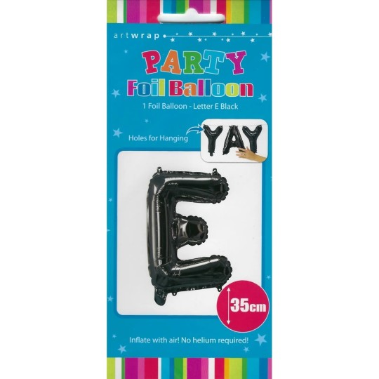 Black Letter E Balloon 35cm