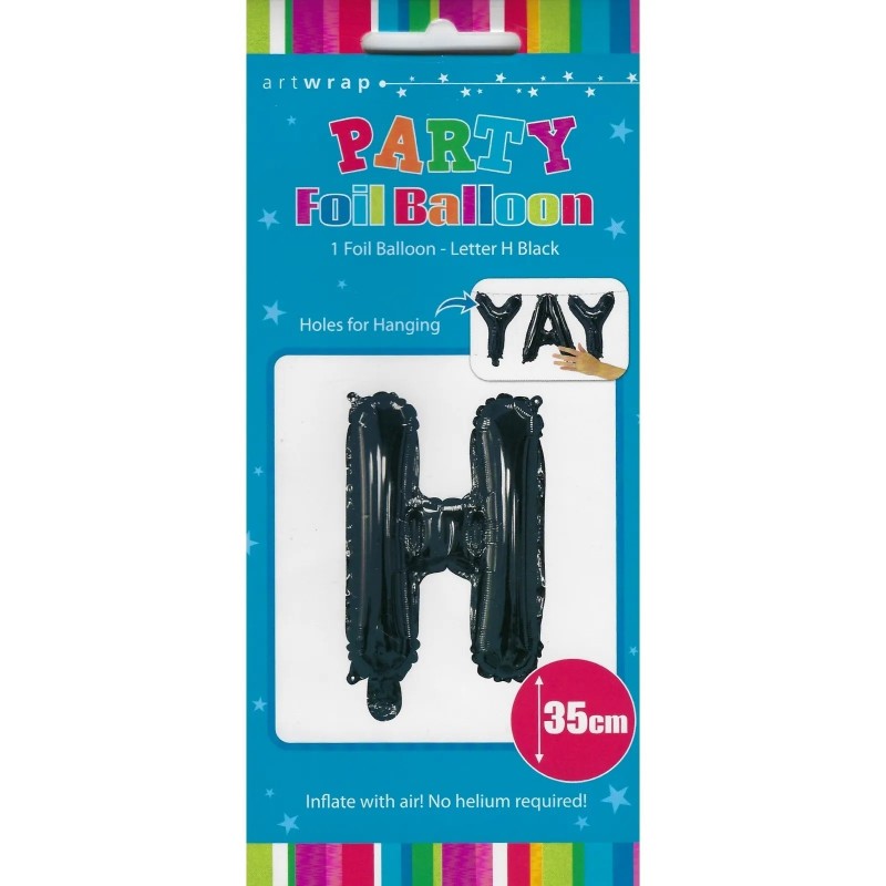 Black Letter H Balloon 35cm